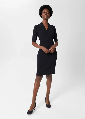 Hobbs navy shift dress - navy,