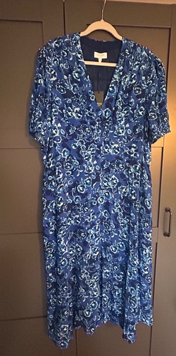 Hobbs sidonie blue floral midi