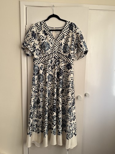 Hobbs dress blue white floral - dress,